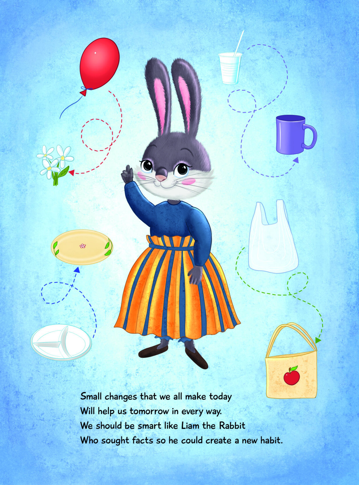 Reduce, Reuse, Recycle with Liam, the Smart rabbit, Earth day